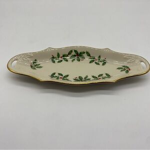 Lenox Holiday Glass Tray